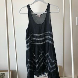 Free People black polka dot boho dress!!